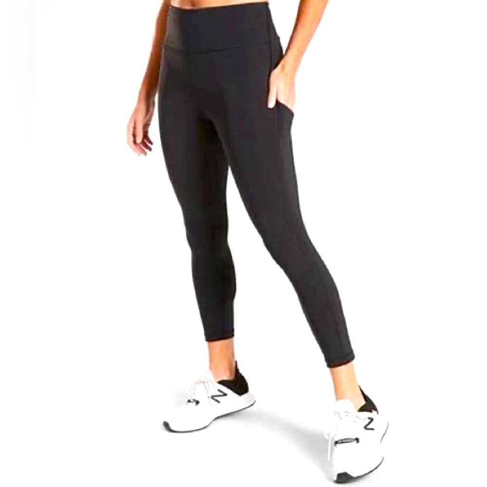 Athleta Salutation Stash 7/8 leggings, black, S/P